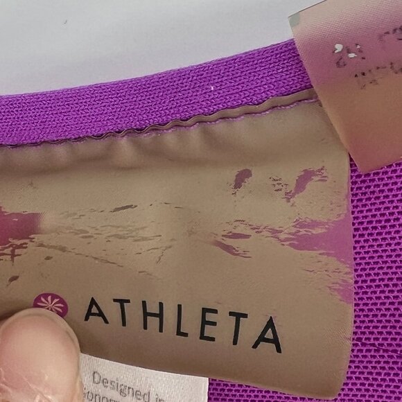 Athleta & Lucy Lot of 2 Shelf Bra Athletic Tank Tops Purple Red Size Small - Picture 3 of 10